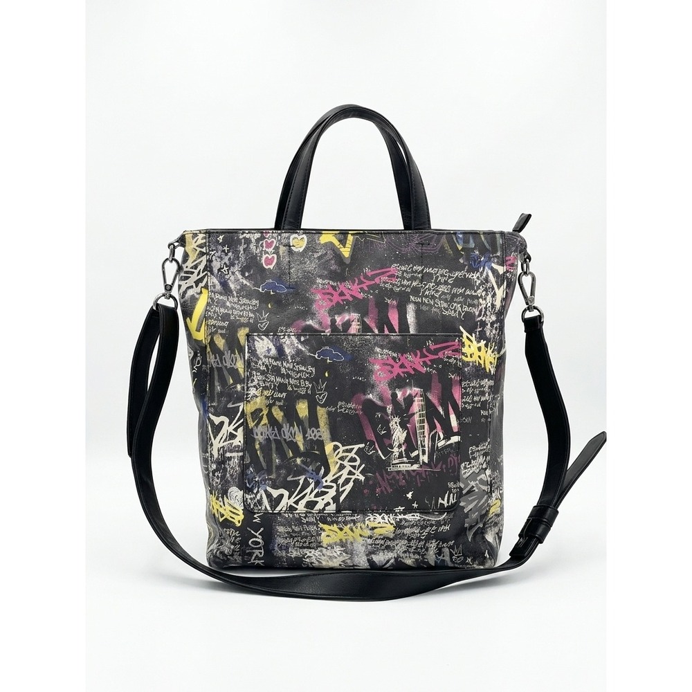 DKNY Street Art Graffiti North South Tote Crossbody Bag. NWOT